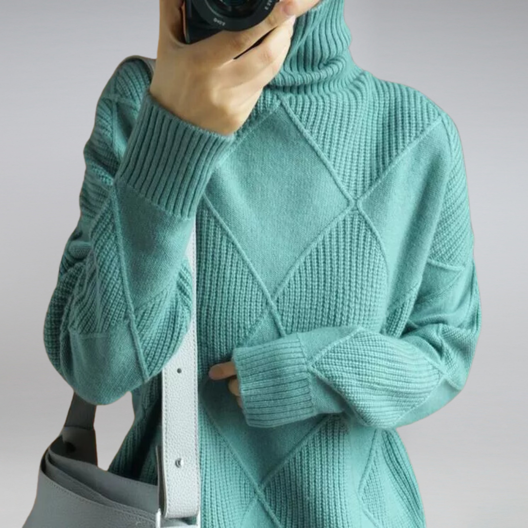 Myla | Damski sweter kaszmirowy z golfem – miękki, ciepły i elegancki