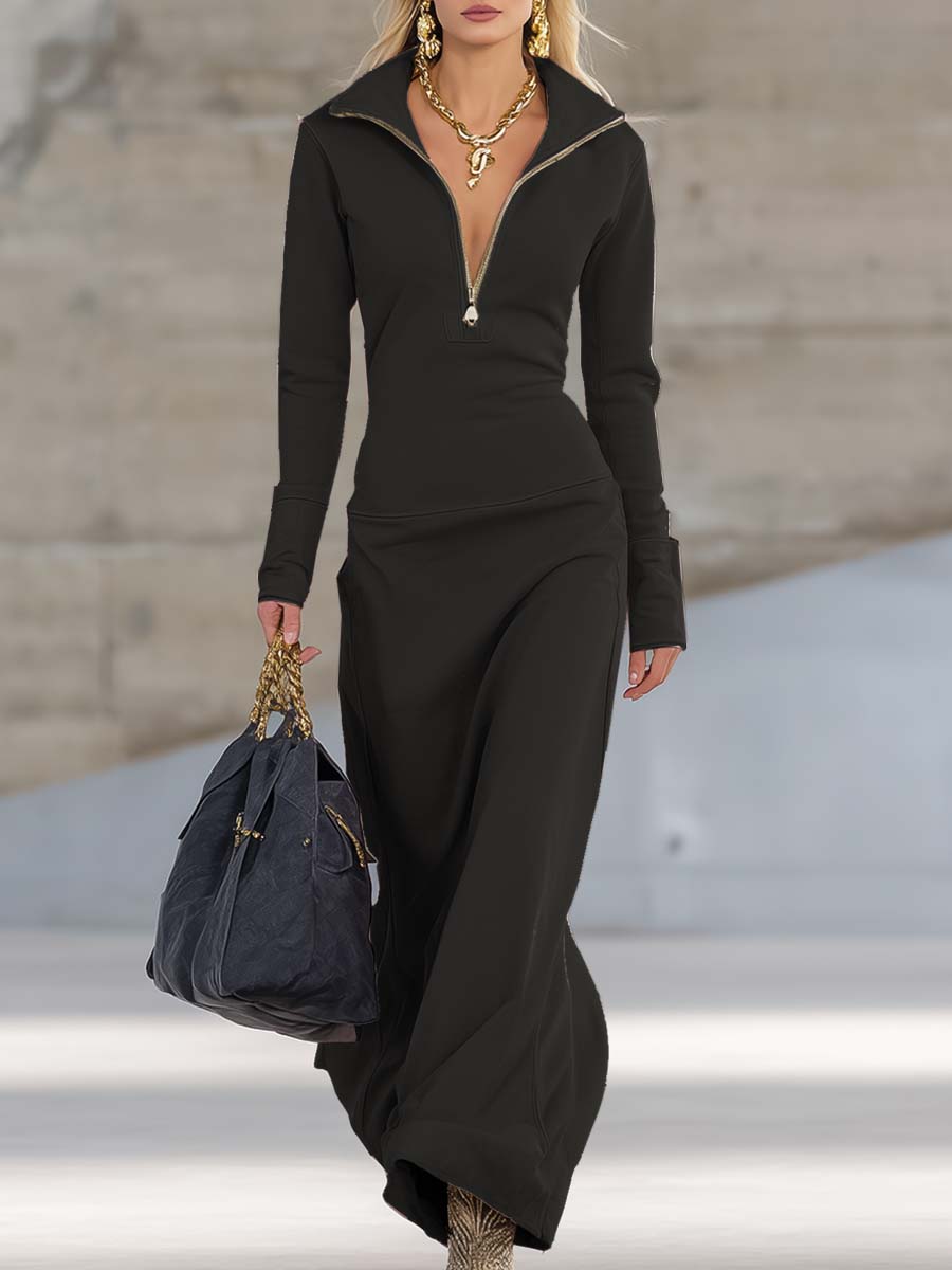 Vestido maxi Kalina de Warszawska Elegancja, vestido largo con diseño elegante y detalles delicados en colores suaves.