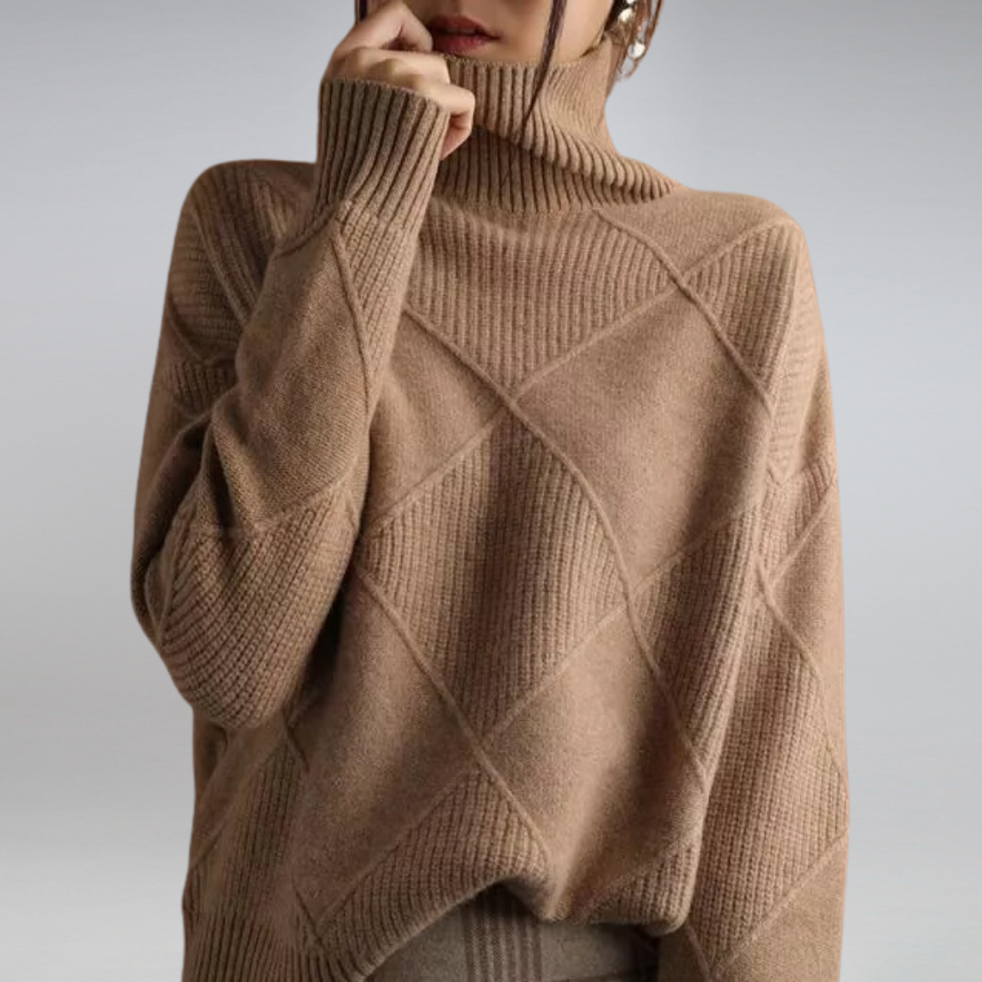 Myla | Damski sweter kaszmirowy z golfem – miękki, ciepły i elegancki