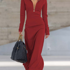 Vestido largo maxi Kalina de Warszawska Elegancja, vestido largo con estampado floral y estilo elegante.