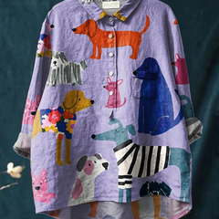 Camisa ligera y elegante Hannah de Warszawska Elegancja, con diseño sofisticado y tela suave en color neutro.