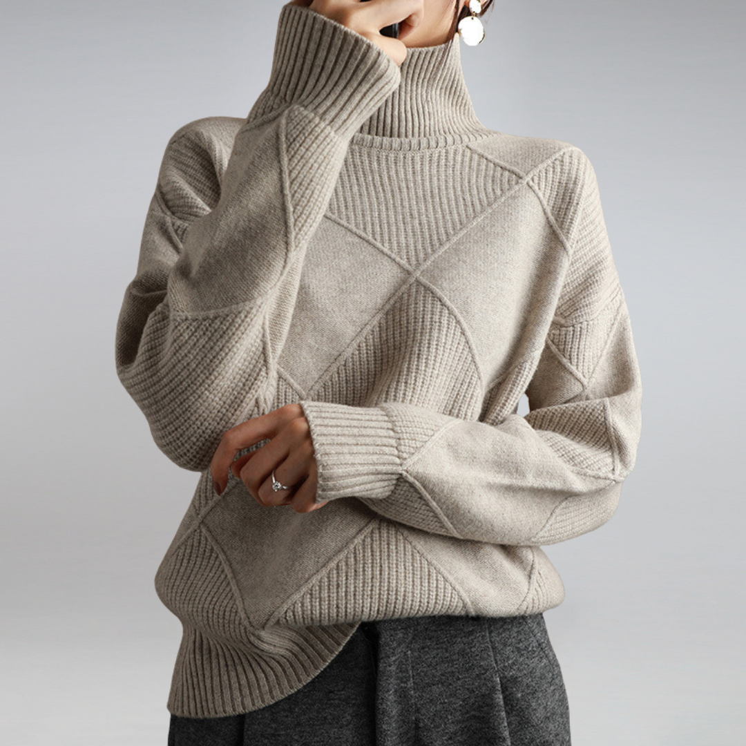 Myla | Damski sweter kaszmirowy z golfem – miękki, ciepły i elegancki