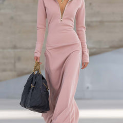 Vestido largo maxi Kalina de Warszawska Elegancja, vestido largo con estilo elegante y detalles en tela fluida.