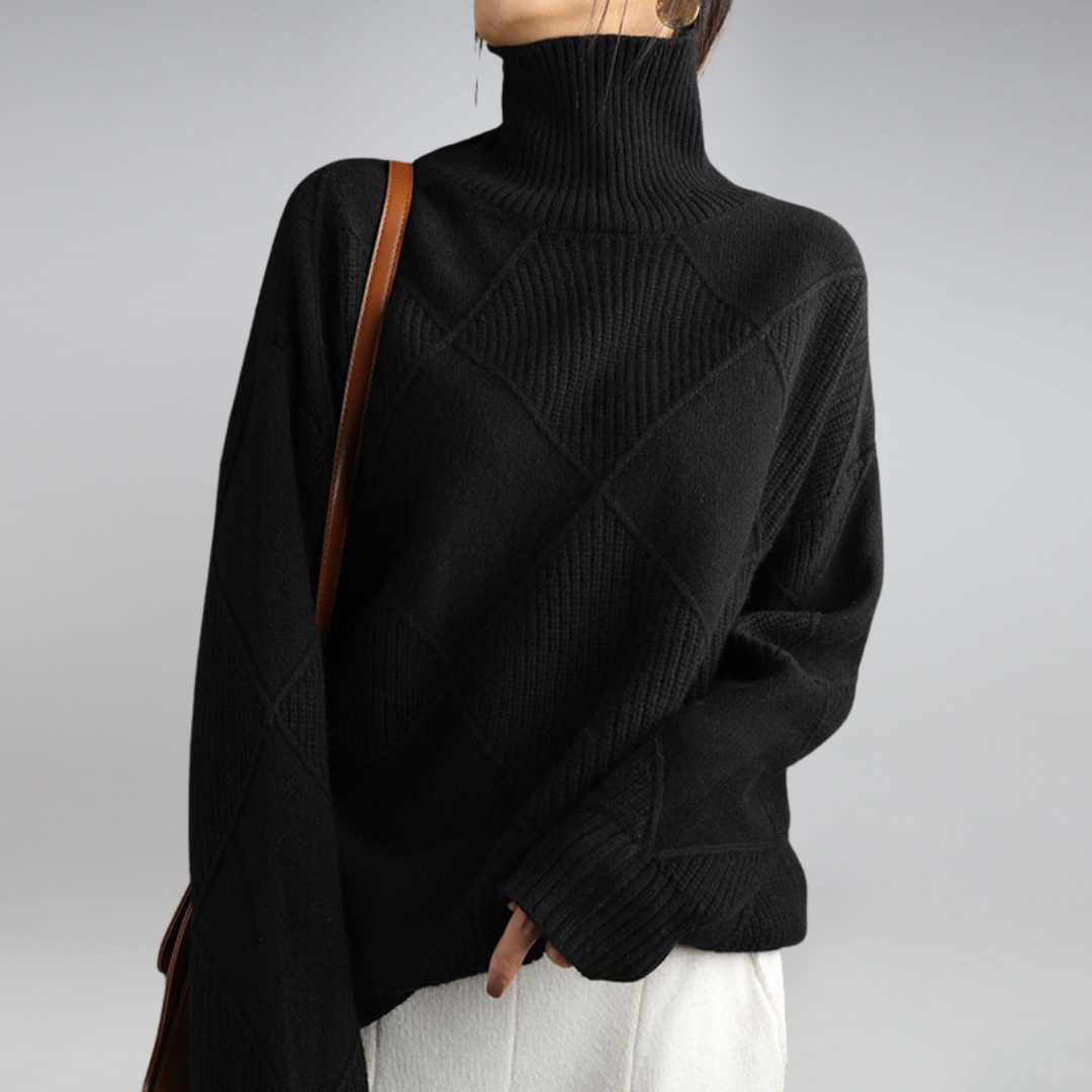 Myla | Damski sweter kaszmirowy z golfem – miękki, ciepły i elegancki