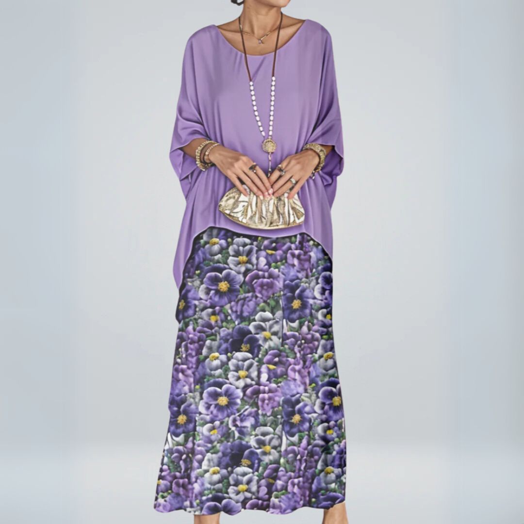Vestido maxi elegante y transpirable Františka de Warszawska Elegancja, en color suave con diseño fluido y detalles sofisticados.