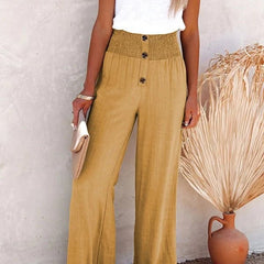 Pantalones relax de cintura alta de la marca Warszawska Elegancja, estilo casual y cómodo para uso diario.