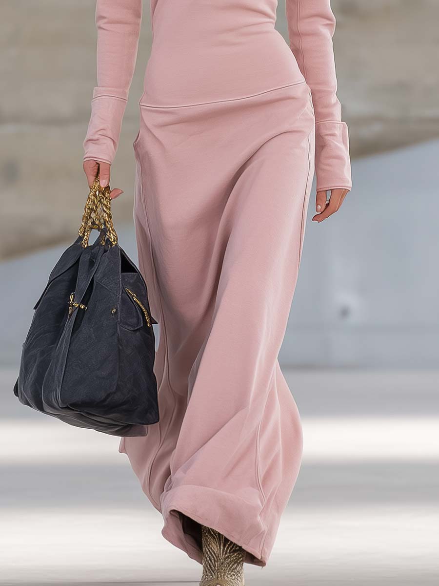 Vestido maxi Kalina de Warszawska Elegancja con diseño largo y fluido en tela ligera y elegante.