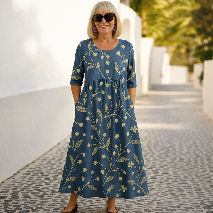 Vestido cómodo Teresa de Warszawska Elegancja, con estilo clásico y corte favorecedor en tela suave y elegante.