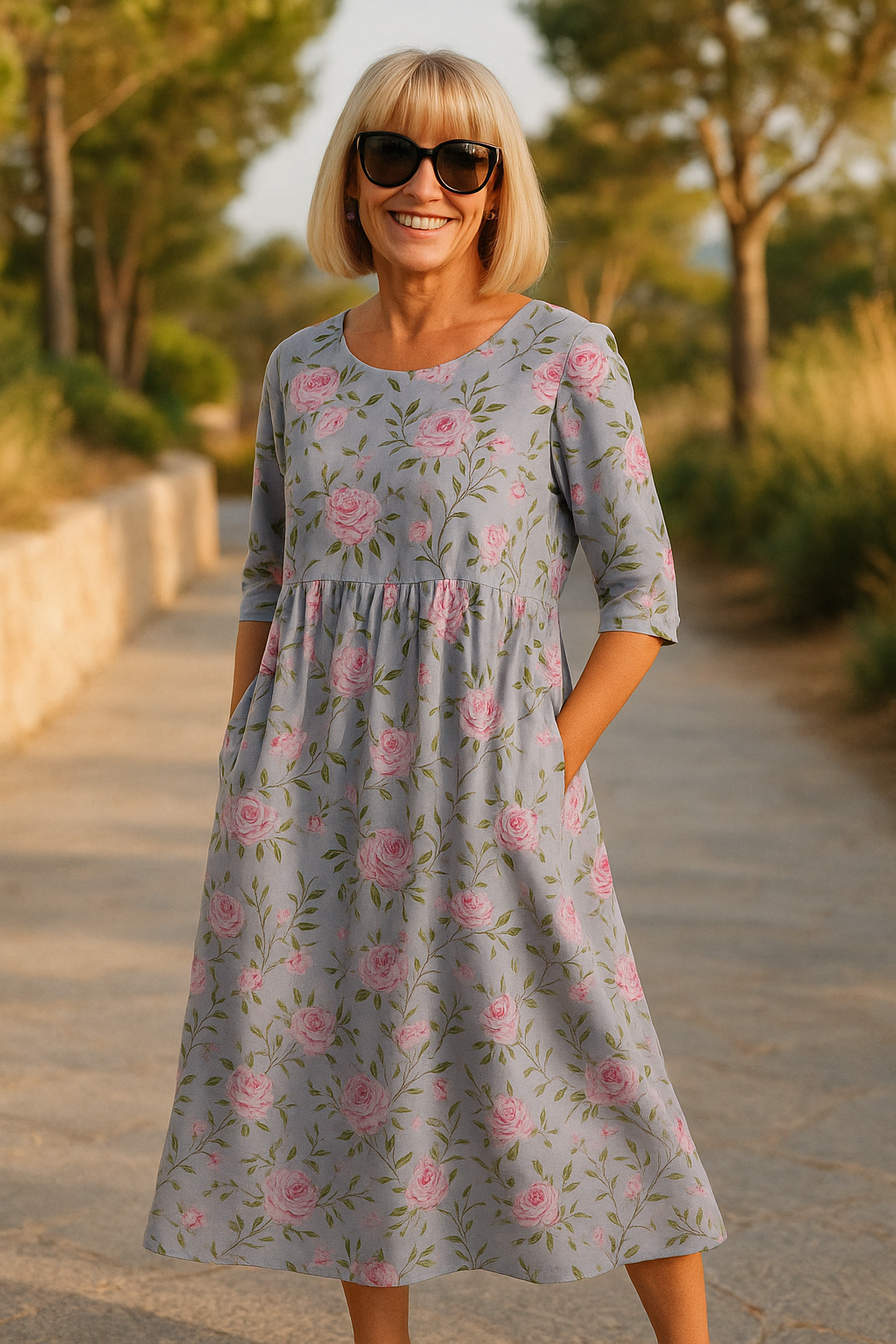 Vestido Teresa de Warszawska Elegancja, cómodo y clásico, con corte elegante y detalles sofisticados.