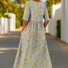 Vestido cómodo Teresa de Warszawska Elegancja, estilo clásico y elegante, con diseño sencillo y tela suave.