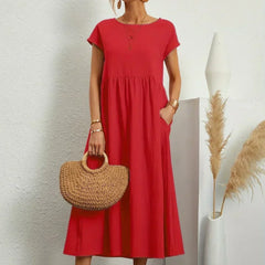 Vestido Irena de Warszawska Elegancja, suave y femenino, con un diseño elegante y ligero para sentirte cómoda y elegante.