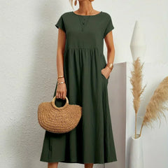 Vestido Irena de Warszawska Elegancja, vestido ligero y femenino con elegante diseño para mujer.