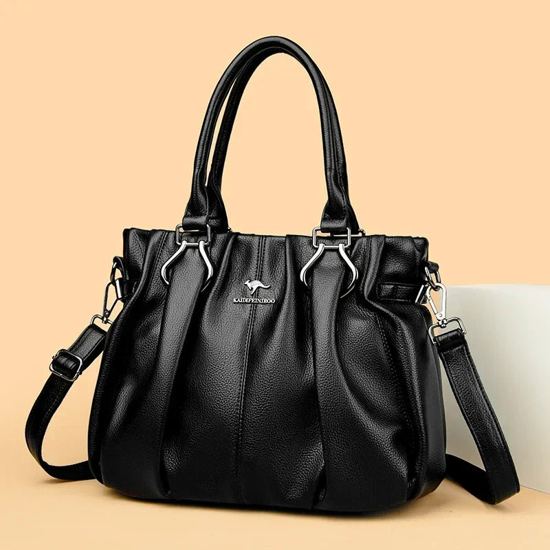 Bolsa cruzada Lucyna de Warszawska Elegancja, bolso de diario con diseño elegante y práctico, en color neutro.