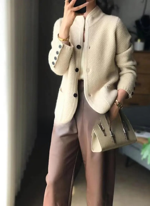 Lucille | Damski kardigan z miękkiego kaszmiru, zapinany na guziki, o klasycznym i eleganckim kroju