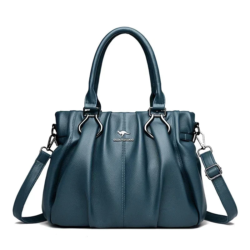 Bolsa cruzada Lucyna de Warszawska Elegancja, tamaño compacto y diseño elegante para uso diario, en color gris.