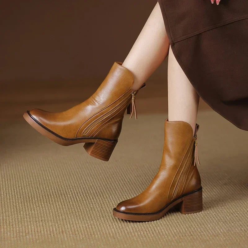 Kailani Bottines Femme – Bottes en Cuir Premium Élégantes & Durables au Style Intemporel