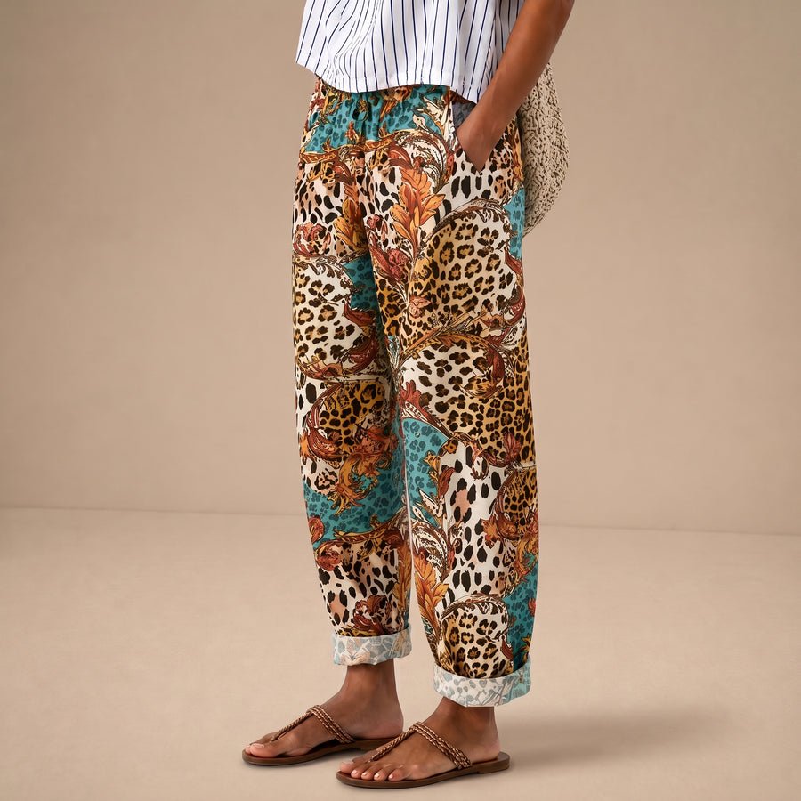 Pantalones Laguna Luxe Comfort de Warszawska Elegancja en color neutro, con diseño elegante y cómodo para mujer.