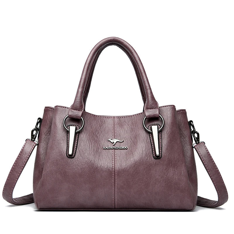 Bolsa cruzada de cuero suave Lena de Warszawska Elegancja, diseño elegante y práctico para uso diario.