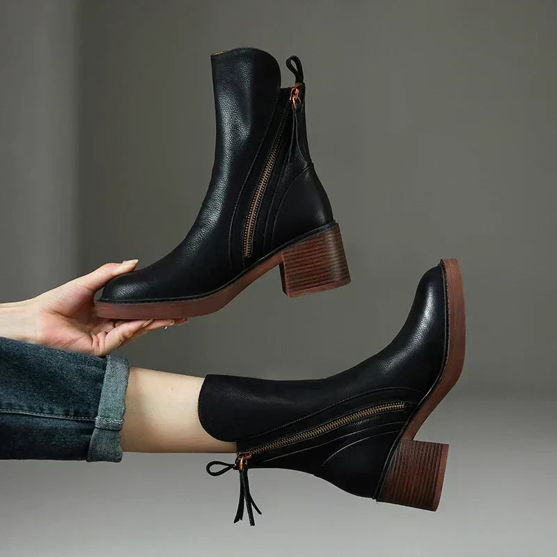 Kailani Bottines Femme – Bottes en Cuir Premium Élégantes & Durables au Style Intemporel