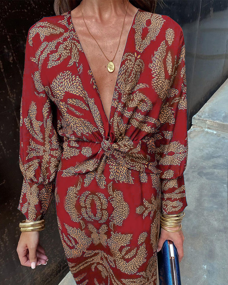 Vestido maxi boho para mujer de la marca Warszawska Elegancja, estilo casual y chic con diseño envolvente y ligero.