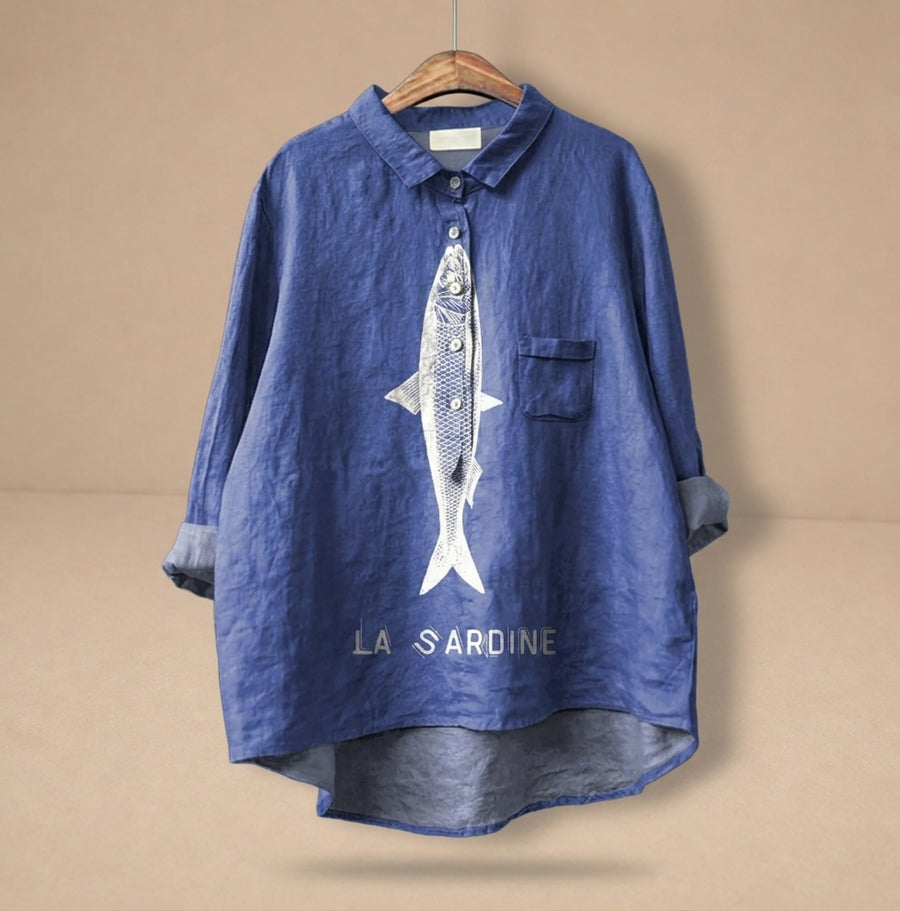 Camisa ligera y elegante Sophie de Warszawska Elegancja, tela suave y diseño sofisticado para mujer.