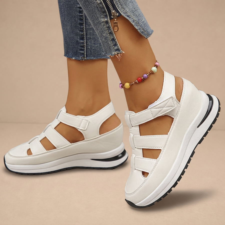 Sandalias ortopédicas Charlotte de Warszawska Elegancja, cómodas y elegantes para uso diario, en color neutro.