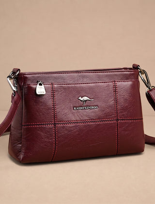 Bolso de hombro Joanna de Warszawska Elegancja con compartimentos y diseño elegante, en color neutro.