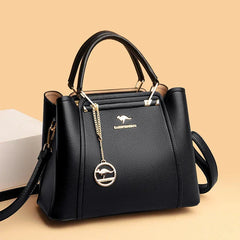 Bolso de cuero suave Marzena Luxa para mujer, bolso bandolera y de hombro en color azul de Warszawska Elegancja.