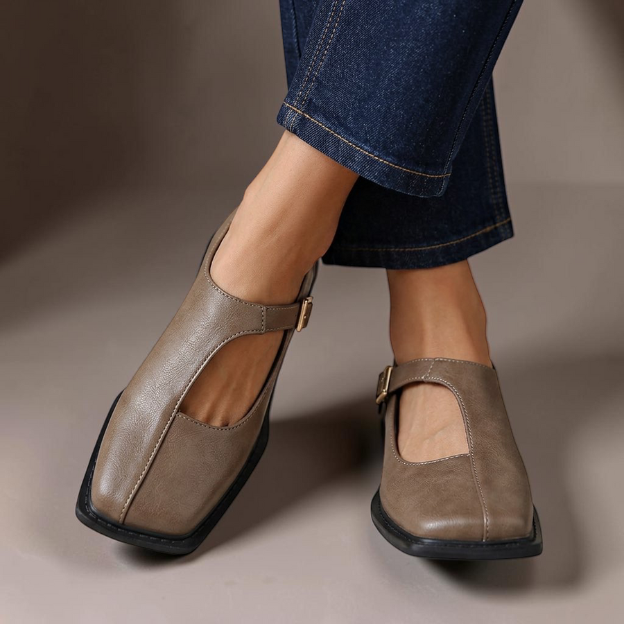 Zapatos femeninos Rosalie de Warszawska Elegancja con cómodo diseño y correa, ideales para elegantes looks diarios.