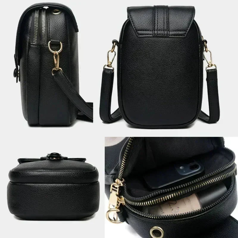 Bolsa de mujer Sylwia de cuero retro en azul, estilo vintage, de la marca Warszawska Elegancja, con detalles elegantes y clásico diseño.