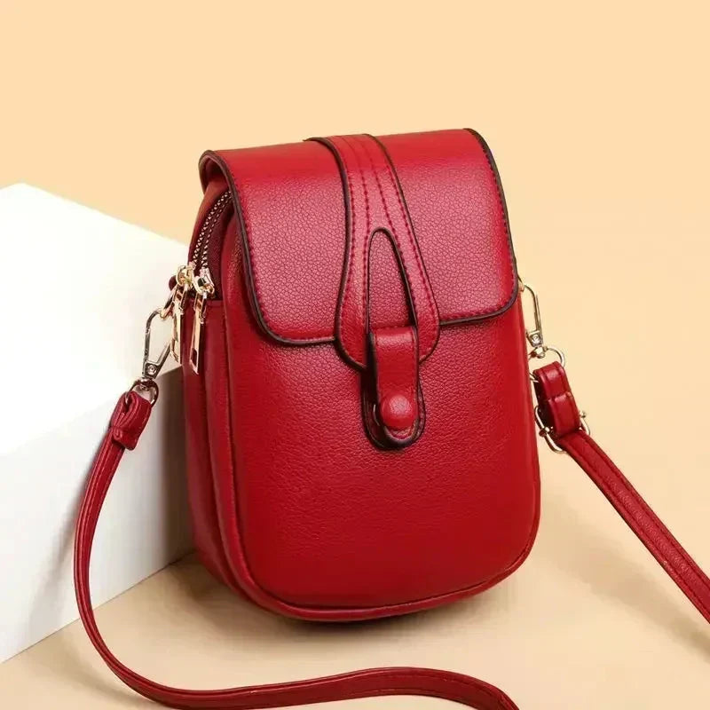 Bolsa de cuero retro Sylwia de Warszawska Elegancja en color azul, con diseño clásico y detalles elegantes para mujer.